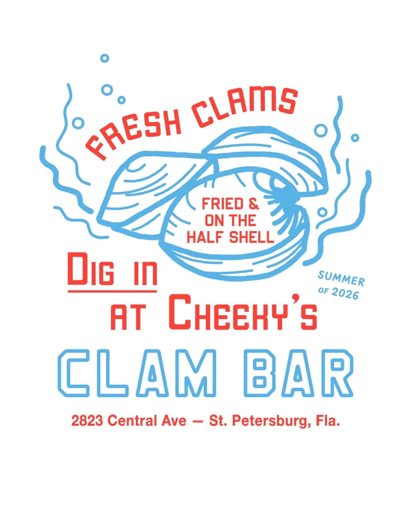 Cheeky&rsquo;s Clam Bar is here for Summer 2026 ⚓️🦞

Nostalgic north east summer right here in St. Pete. 

Think raw, baked and fried clams, big lobster rolls, frozen cocktails, summer sides like sweet corn and watermelon salad and ice cold beer 🍉?