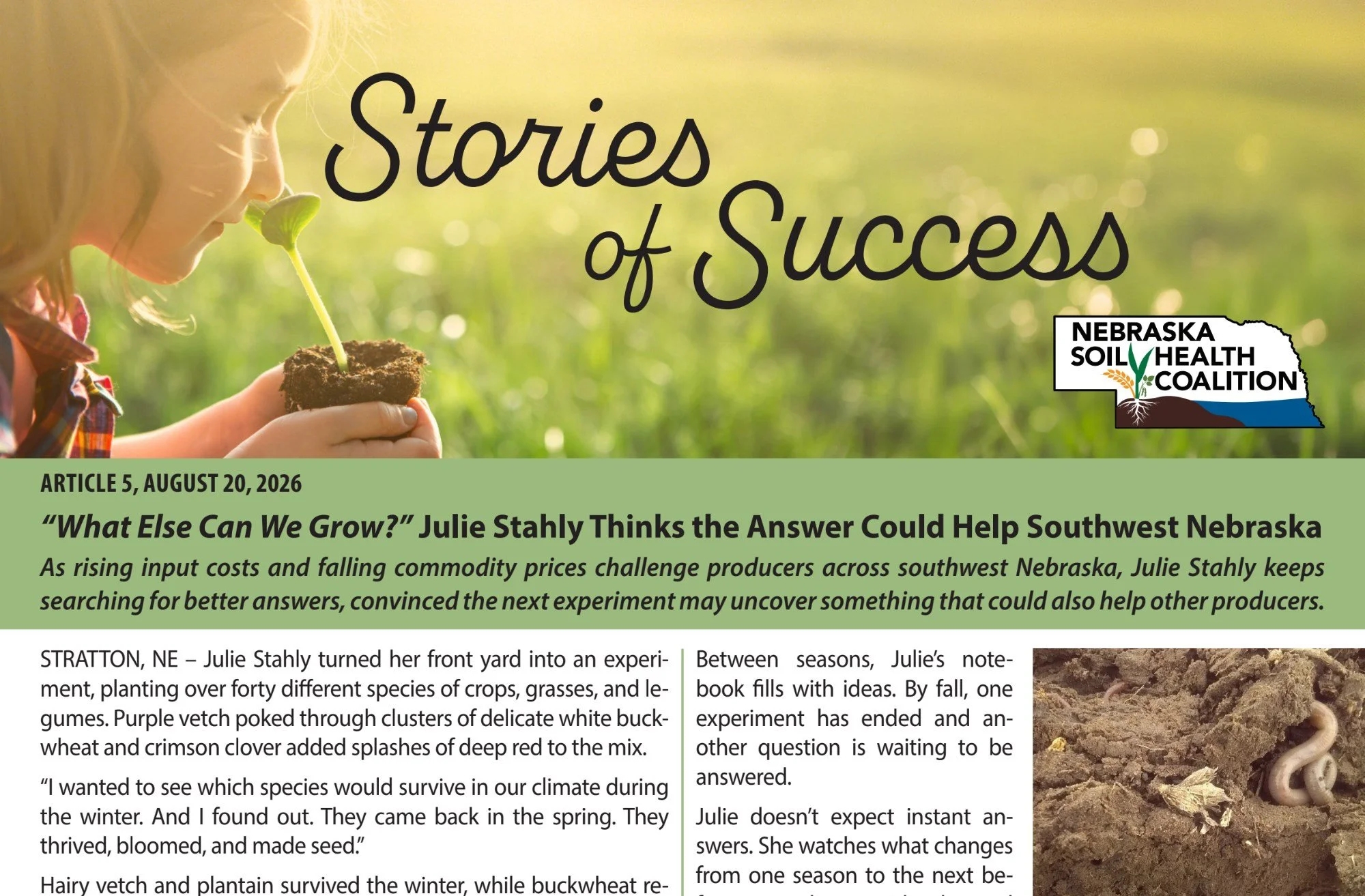 “What Else Can We Grow?” Julie Stahly Thinks the Answer Could Help Southwest Nebraska
