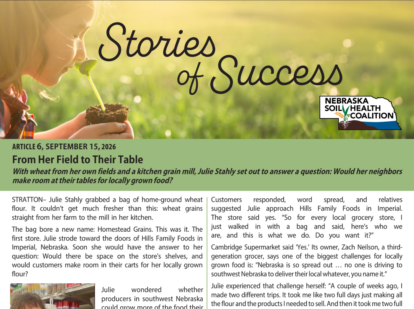 From Her Field to Their Table