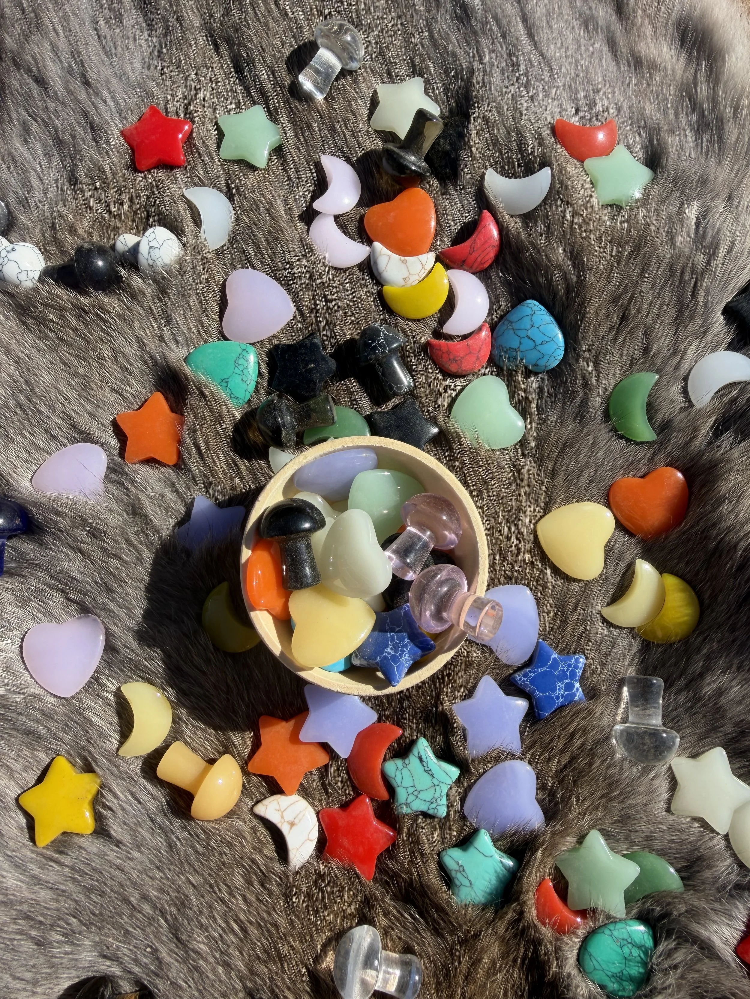 Assorted Moons, Stars, Hearts, Mushrooms