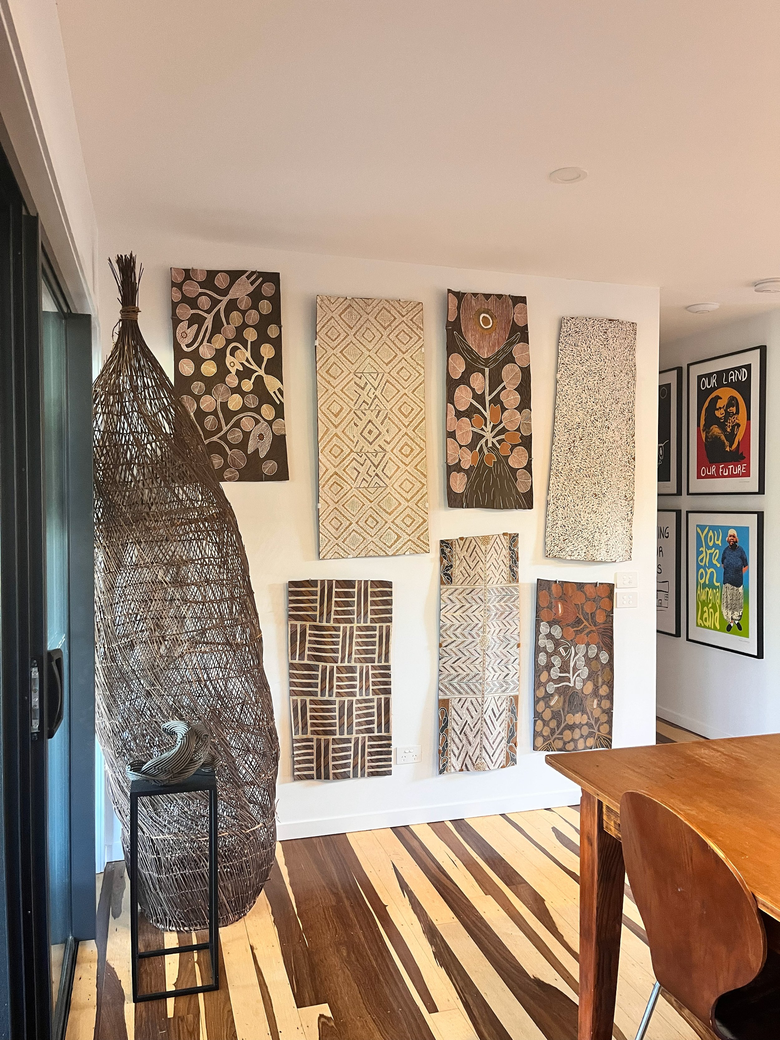 All available walls used to display stunning art collection