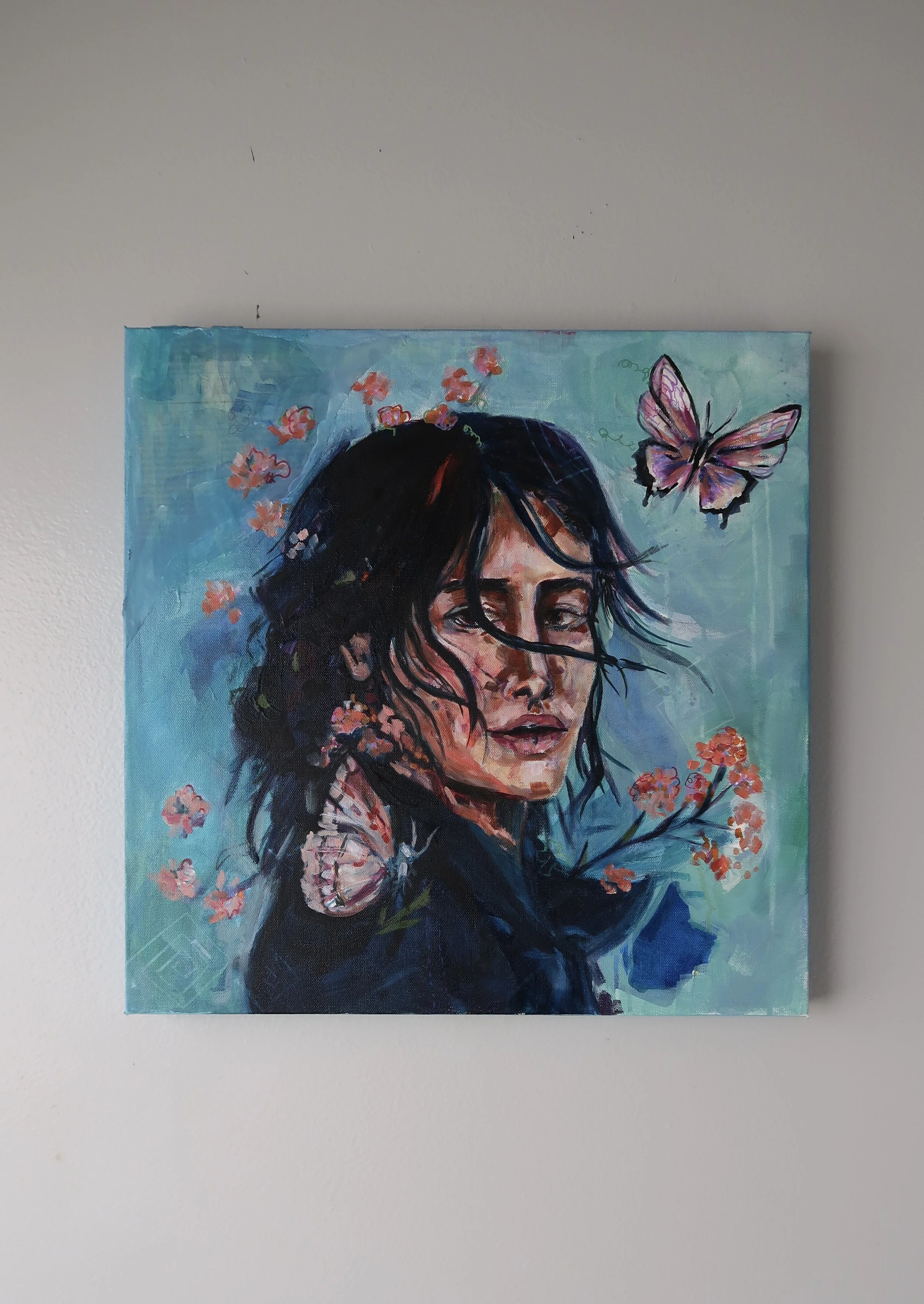Whispers of Change - Mixed Media Painting on Gallery Canvas