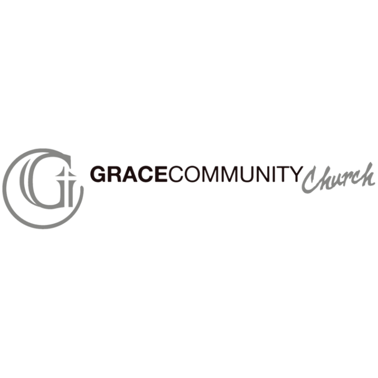 Grace Community Church logo, featuring a cross and circular design with the text "Grace Community Church."