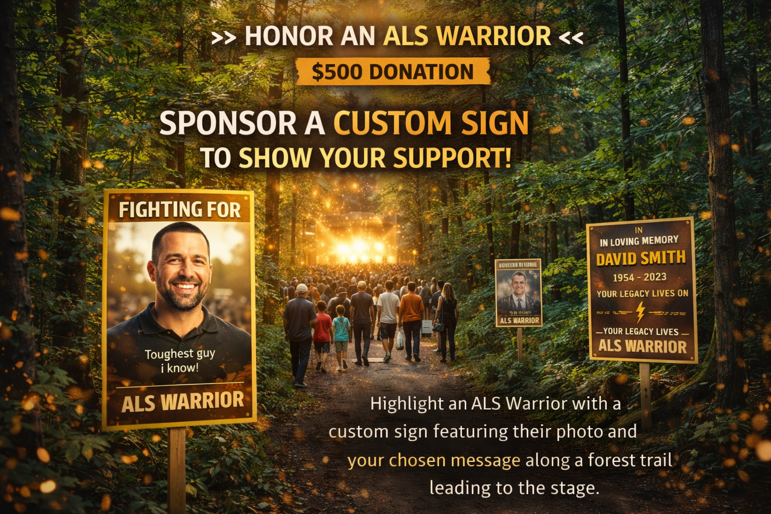 ALS Warrior Walk Sign