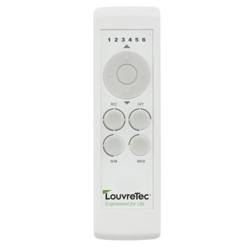 LouvreTec remote control with buttons and directional pad
