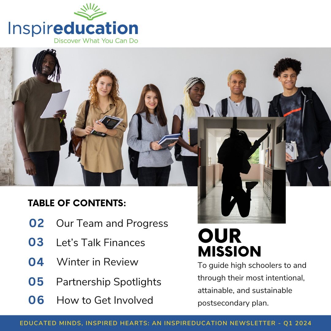 Spring is upon us, and with it comes the end of Quarter 1! Check out the link in our story highlights to dive into our newsletter and discover the latest updates into the work Inspireducation has been doing over the last few months. 📖📰

#Newsletter