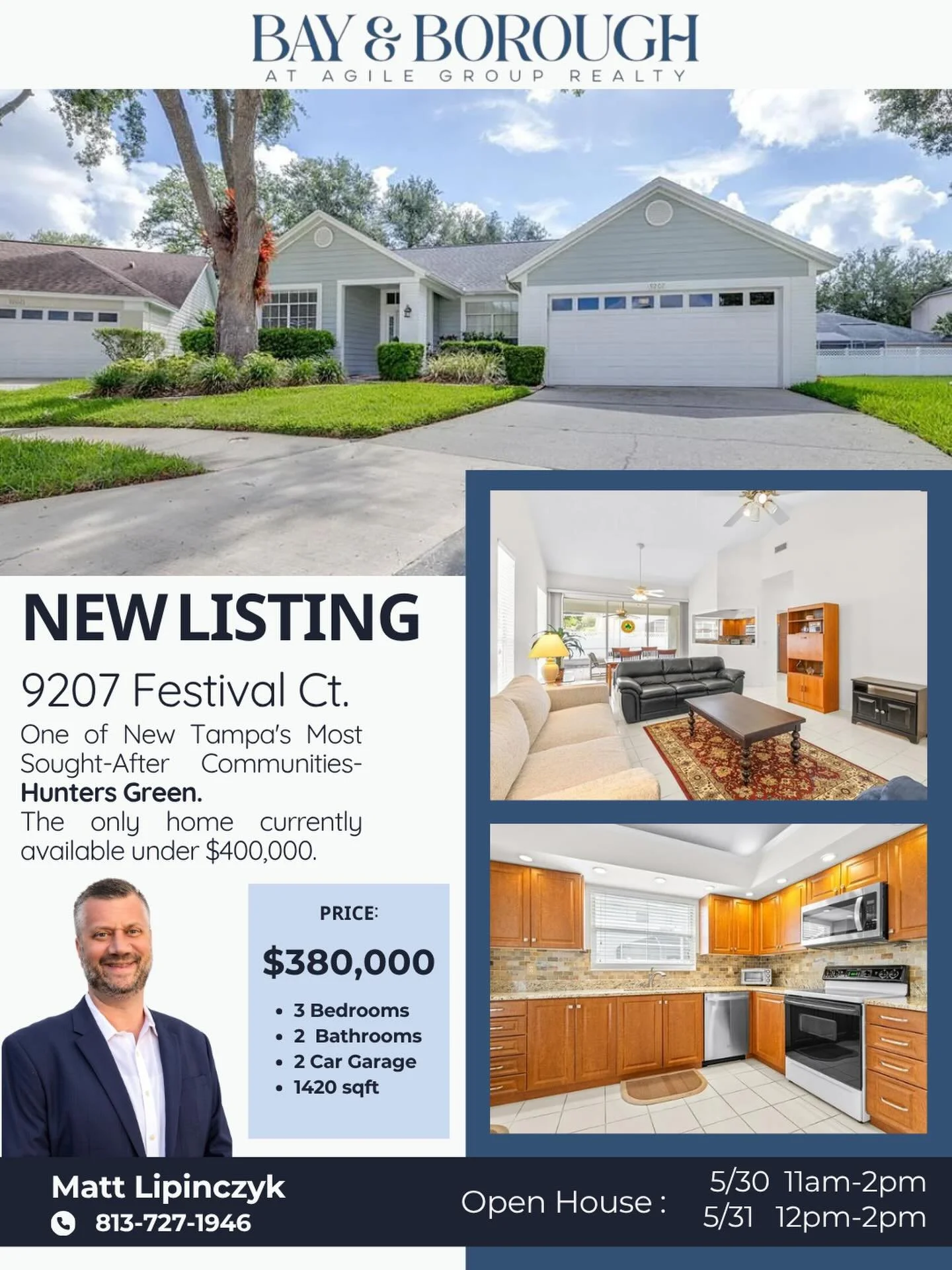 🔥🔥NEW LISTING🔥🔥

Come see this 3/2/2 in the amazing golf course community of Hunter's Green in New Tampa. 

OPEN HOUSE 
SATURDAY 5/30 11am-2pm
SUNDAY 5/31 12pm-2pm