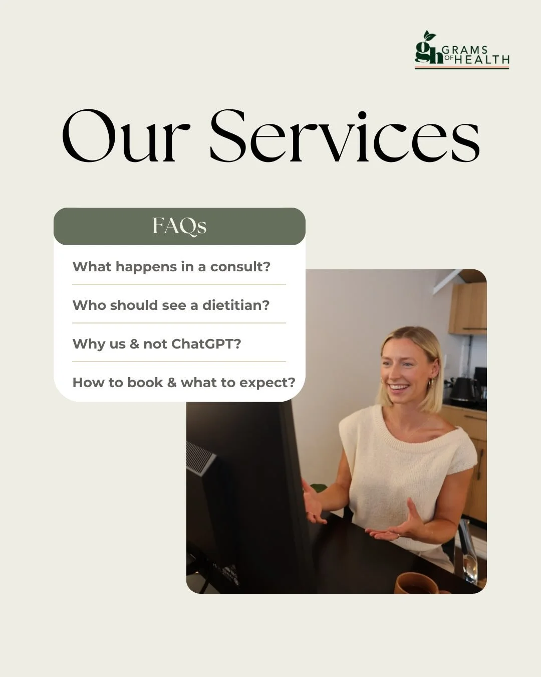 If you&rsquo;re feeling stuck with your nutrition, managing a health condition, or simply want professional support to improve your health, 
our 1:1 nutrition consultations are designed to meet you where you&rsquo;re at 🍅

Our approach focuses on pr