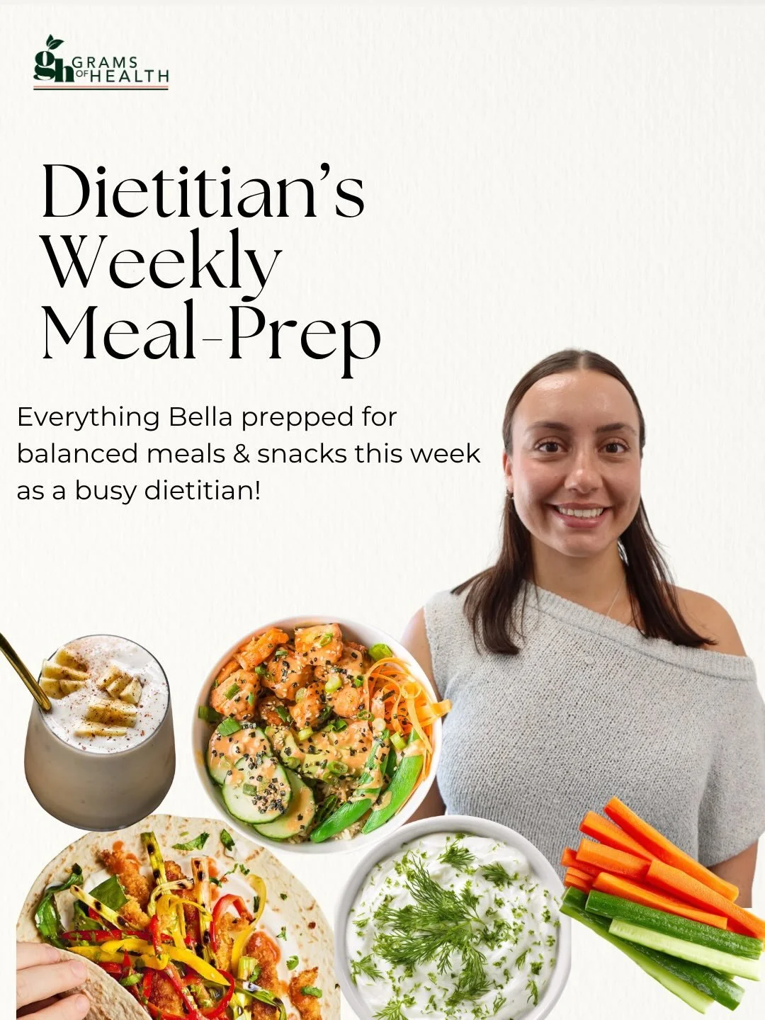 Planning this weeks meal prep? Let&rsquo;s see what Dietitian Bella is whipping up in her kitchen to get one step ahead in her week 🙌🏼🤍 

#mealprep #dietitianrecipes #dayonmyplate #healthyrecipes