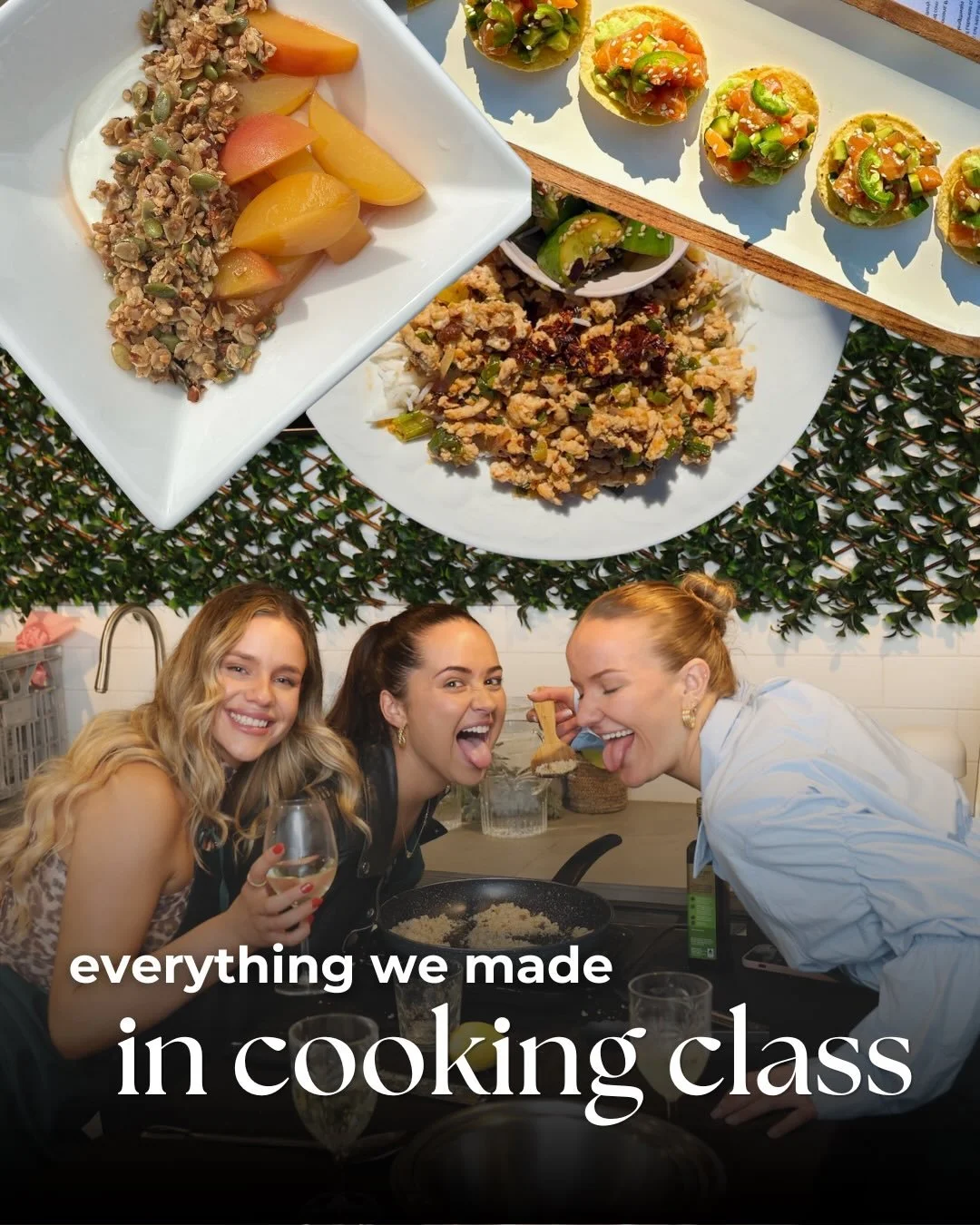 Our cooking classes don&rsquo;t just leave you feeling confident in the kitchen, but also empowered with the nutrition knowledge of what you&rsquo;re putting in your bodies! 

We love to mix things up &amp; cook up different recipes of all cuisines i