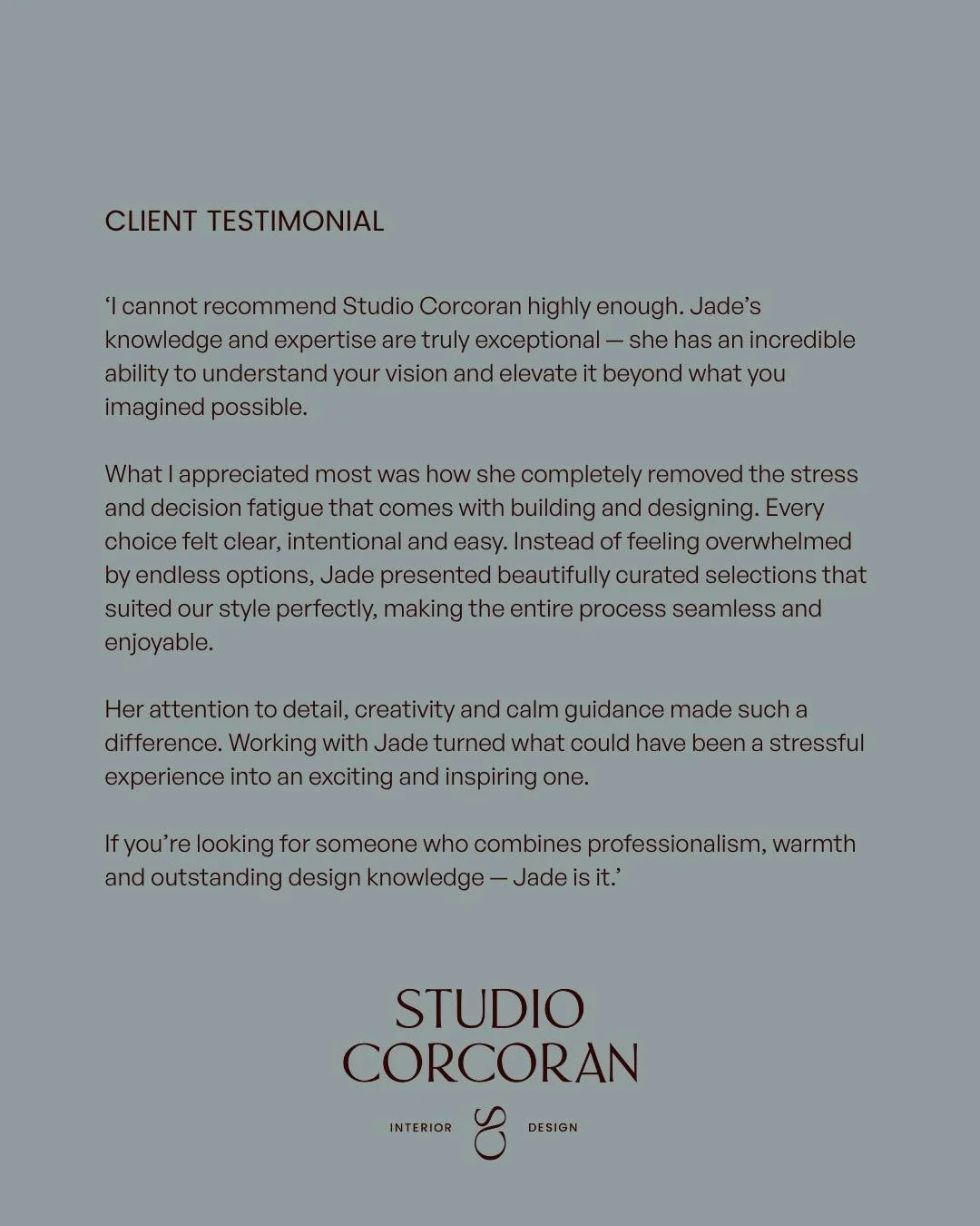 Nothing makes me happier than a positive testimonial. I can't wait to see this new build turns out towards the end of this year! Thank you to my wonderful client Mel for the kind words.

#testimonial #interiordesign #interiors #wordsmatter