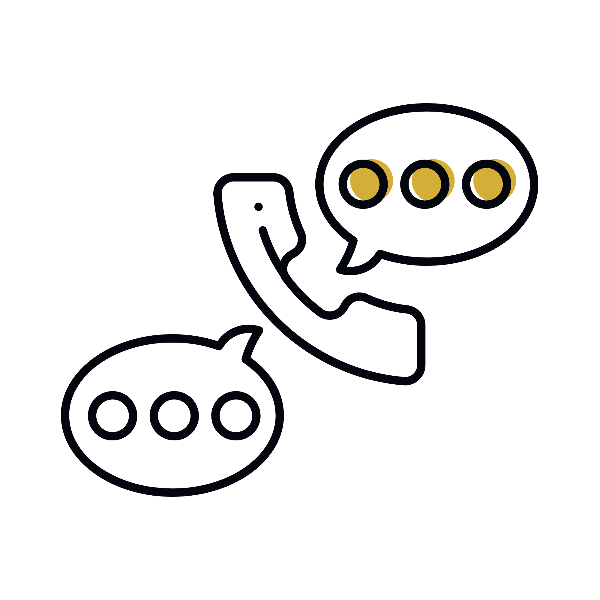a phone doodle with chat bubbles
