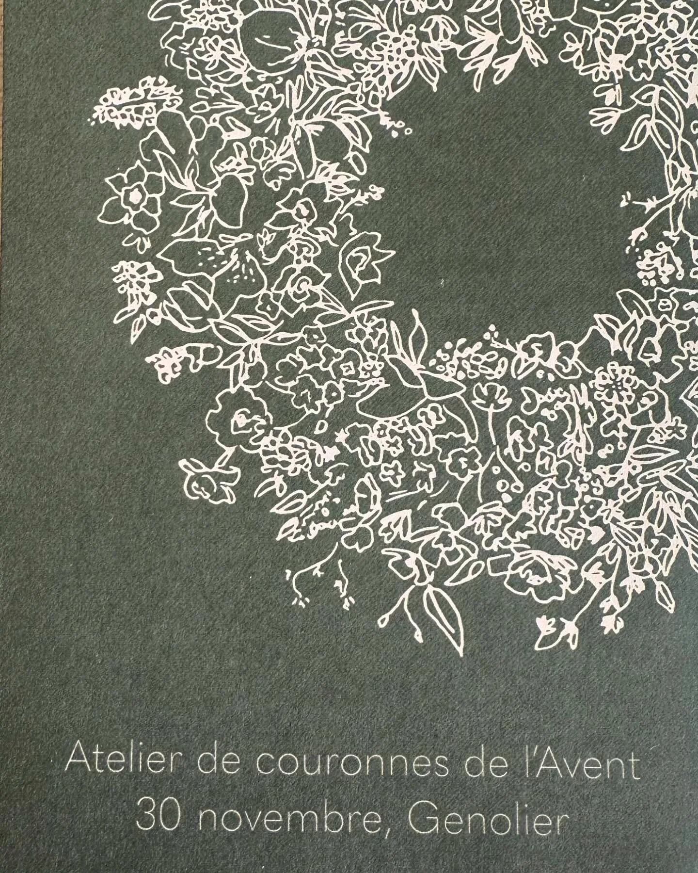 Pensez &agrave; vous inscrire aux ateliers des couronnes de l&rsquo;Avent &agrave; Genolier le samedi 30 novembre 2024 de 9h30 &agrave; 11h30 ou de 14h30 &agrave; 16h30. 
Inscription par SMS au 079 277 92 16.