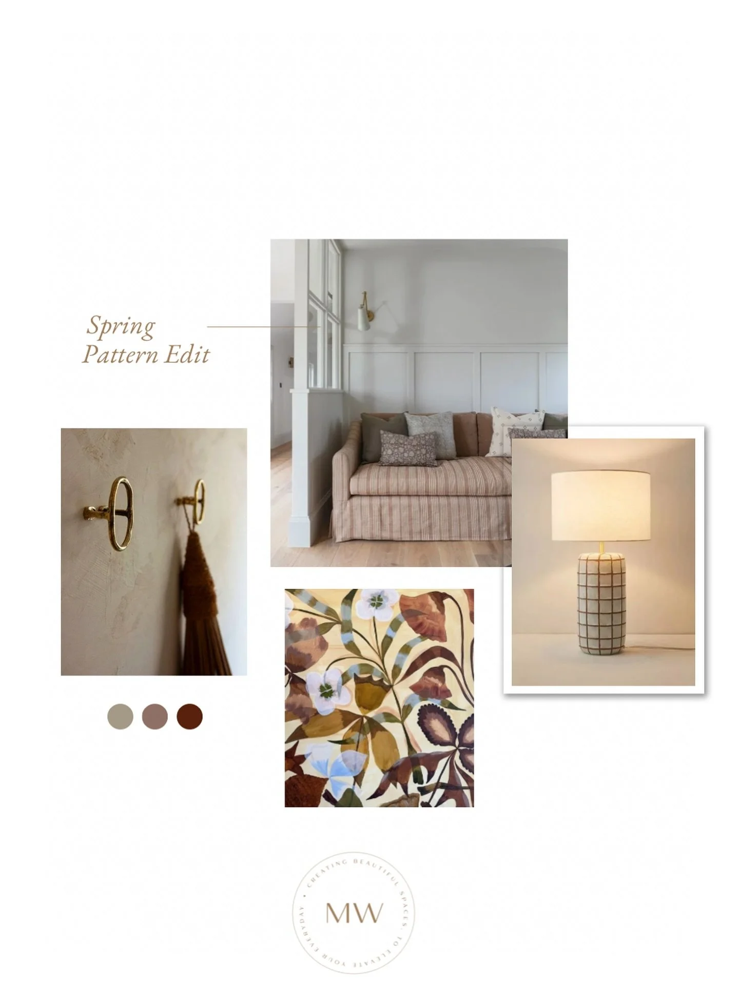 Spring is one of my favourite seasons of the year as things start to bounce back in nature and find their beauty again. 
 This season for me in the home is about gently layering in a little more playfulness, introducing pattern in a way that still fe