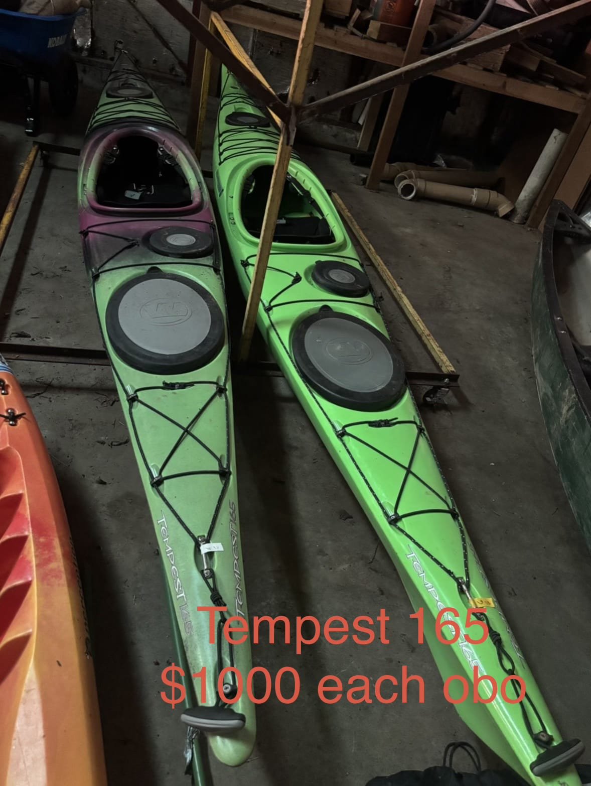 Tempest 165 Single Kayak- Used in good condition
