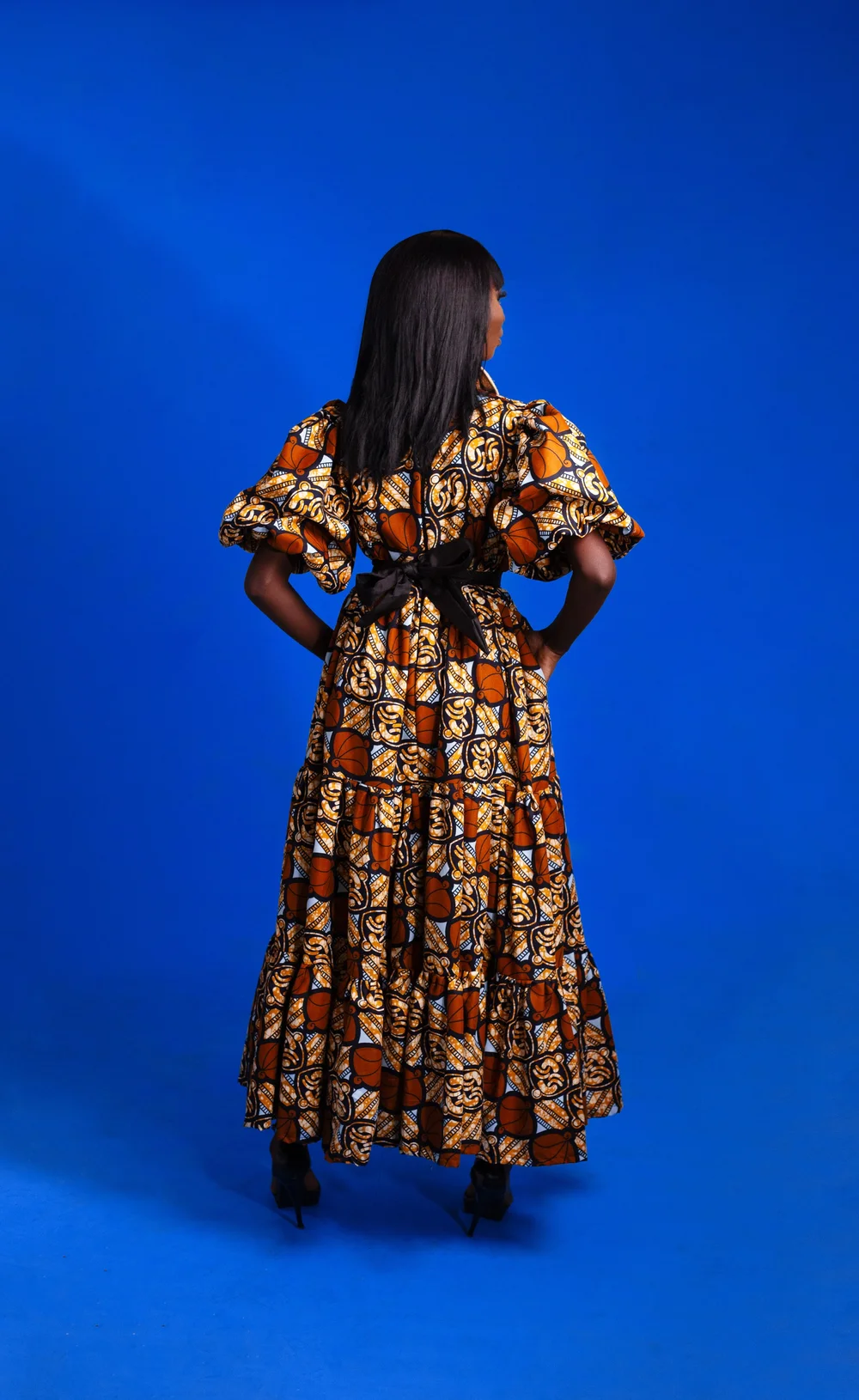 brown traditional dress Petal and Pup Women's Alandra Maxi Dress