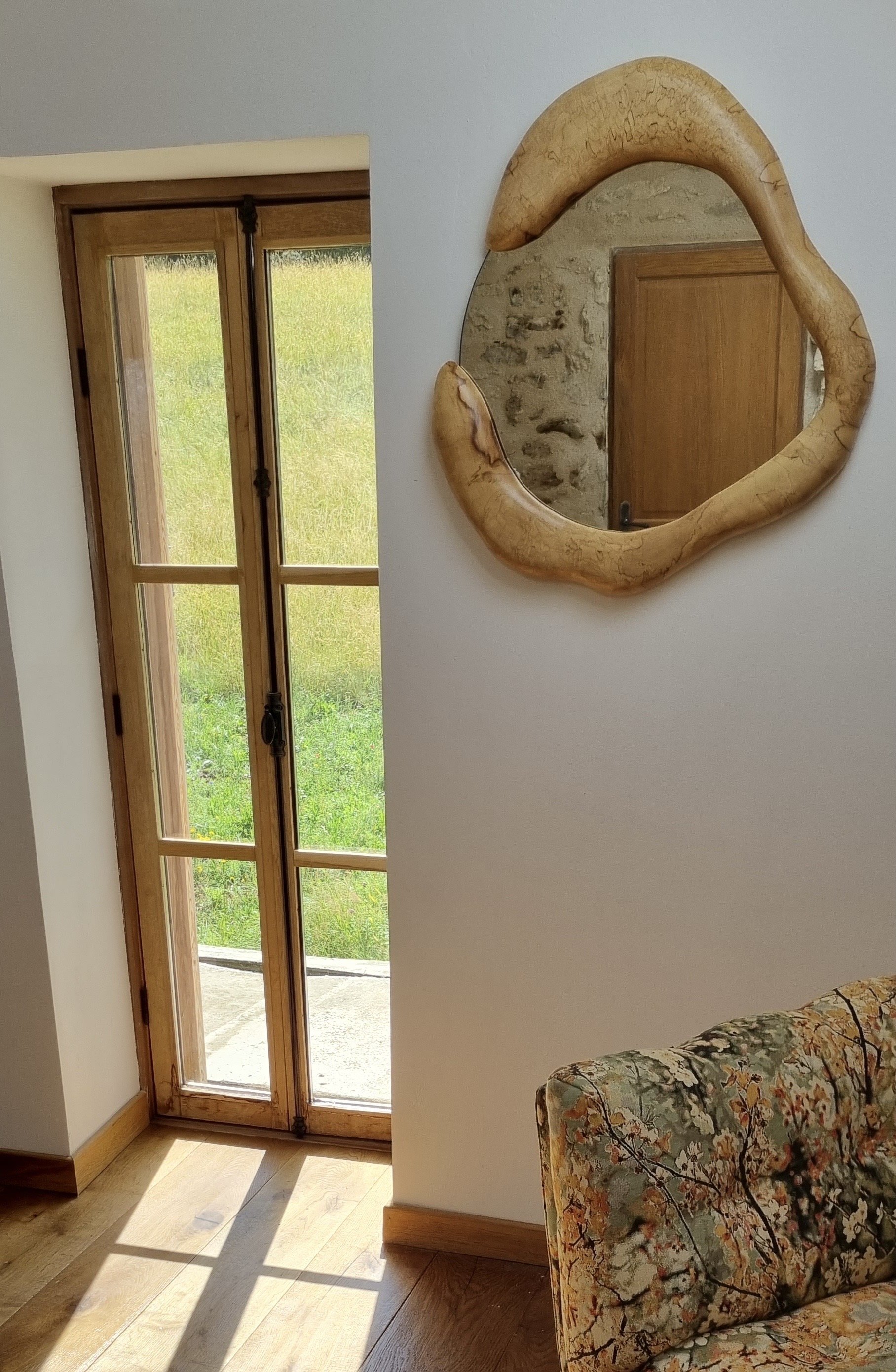 Sycamore  sculptured Mirror