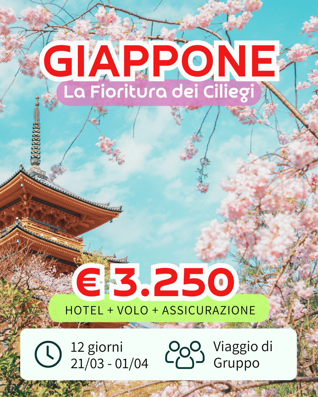 Giappone marzo 2026: la magia dei ciliegi in fiore