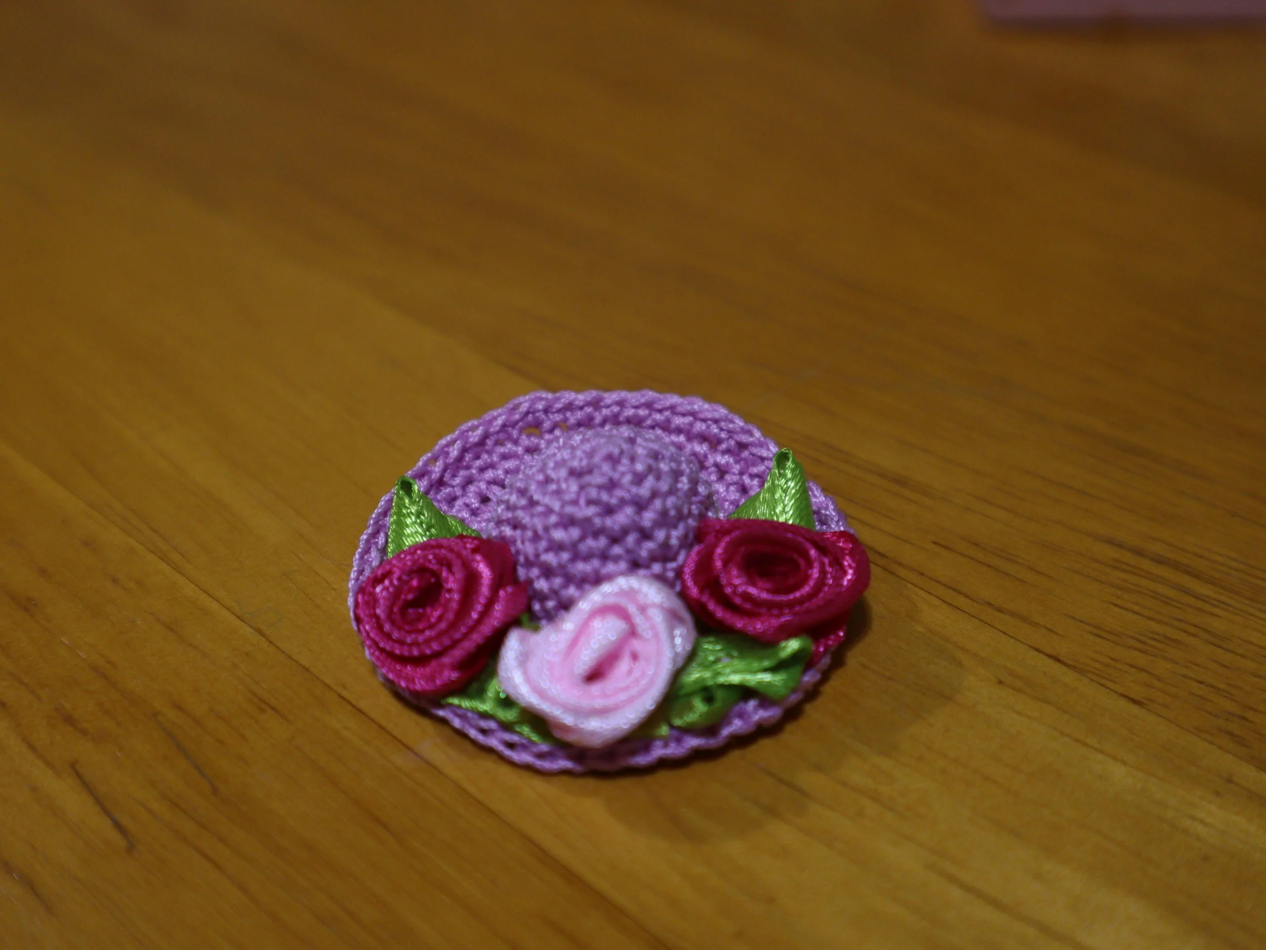Pink Sun Hat with Flowers