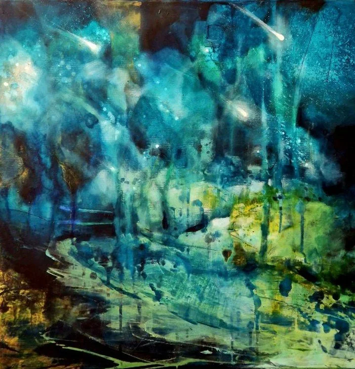 And the star will fall.
Thin as a sheet of metal.
And the water at the bridges will be silver.
I acrylic 60×60 cm
#Perseids