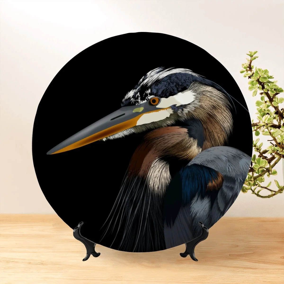 Great Blue Heron by Kavos Dreams | Decorative Artist Plate