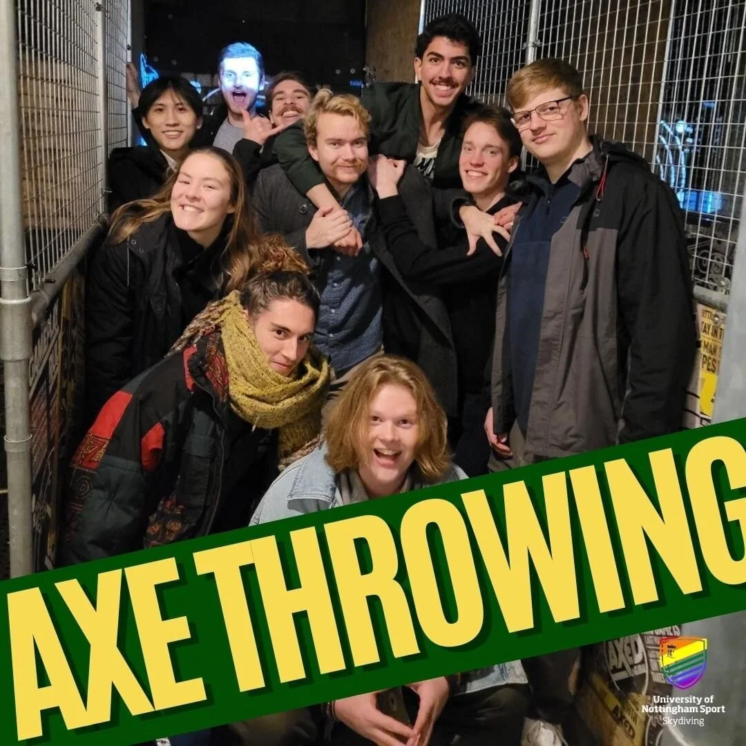SKYDIVERS THROW AXES!! 

Another successful social with 0 casualties!! 

A massive thanks to our social secs @tomosgp1 and @amityduncan for organising!!!