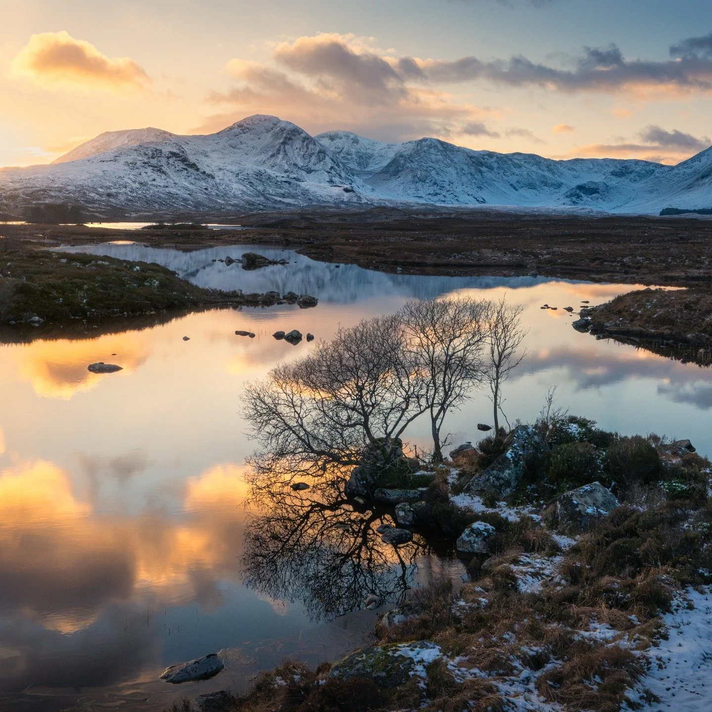Soft Highland light, quiet water, and those little trees holding their reflection like a secret.
A peaceful winter moment and a feeling of absolute stillness.

#landscapephotography #naturephotography #scotlandshots #scottishhighlands #highlands #vis