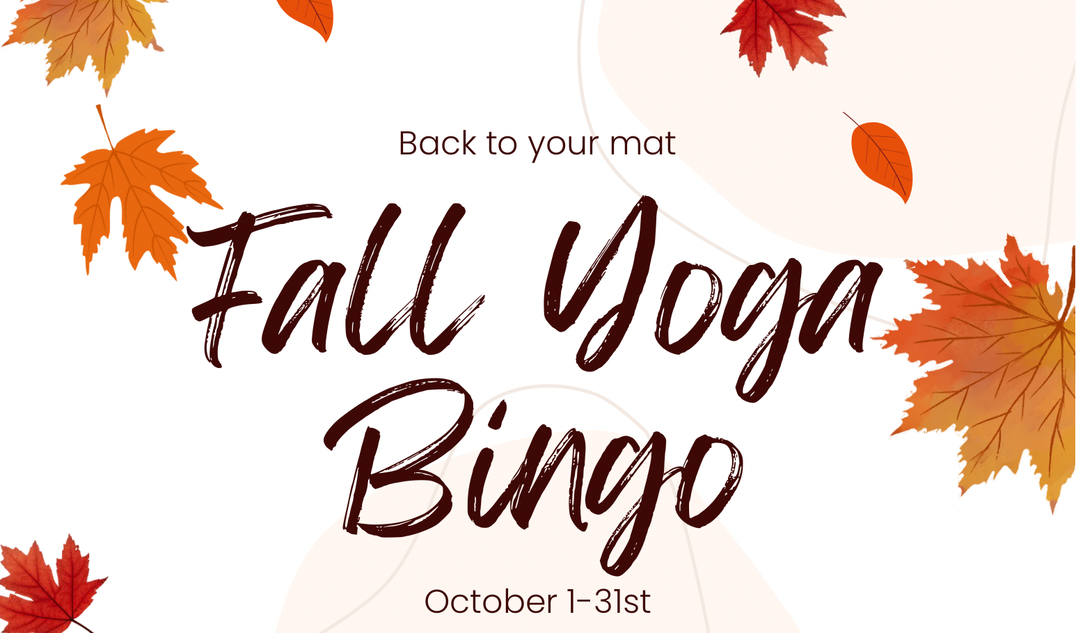 Back To Your Mat Challenge- Fall Yoga Bingo!