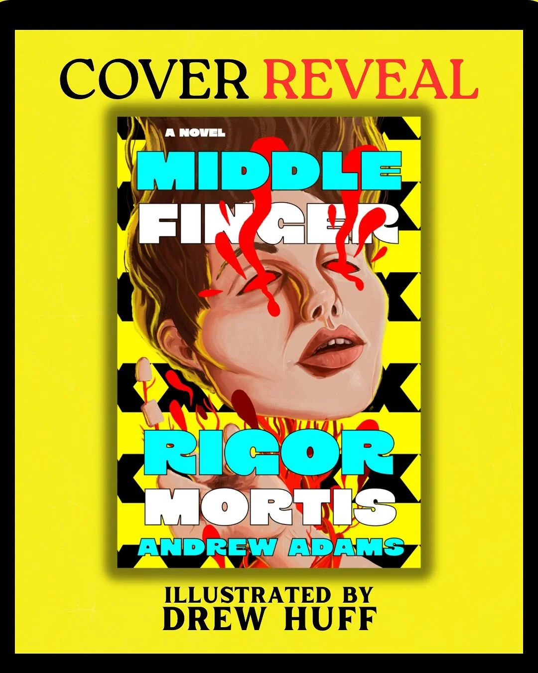 COVER REVEAL! Middle Finger Rigor Mortis by @andrew_adams_author 

Cover by @druhuf 

In classic Andrew Adams fashion, this is a cerebral psychological horror/thriller. As such, there was a big question as to how to convey the tone of the book into a
