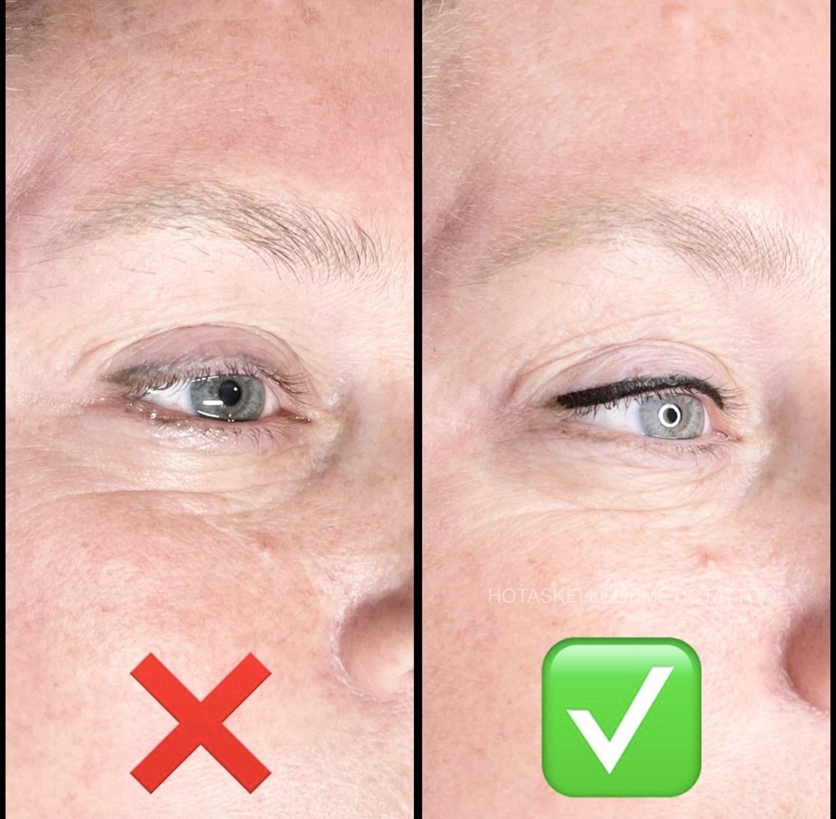 corrected permanent eyeliner example