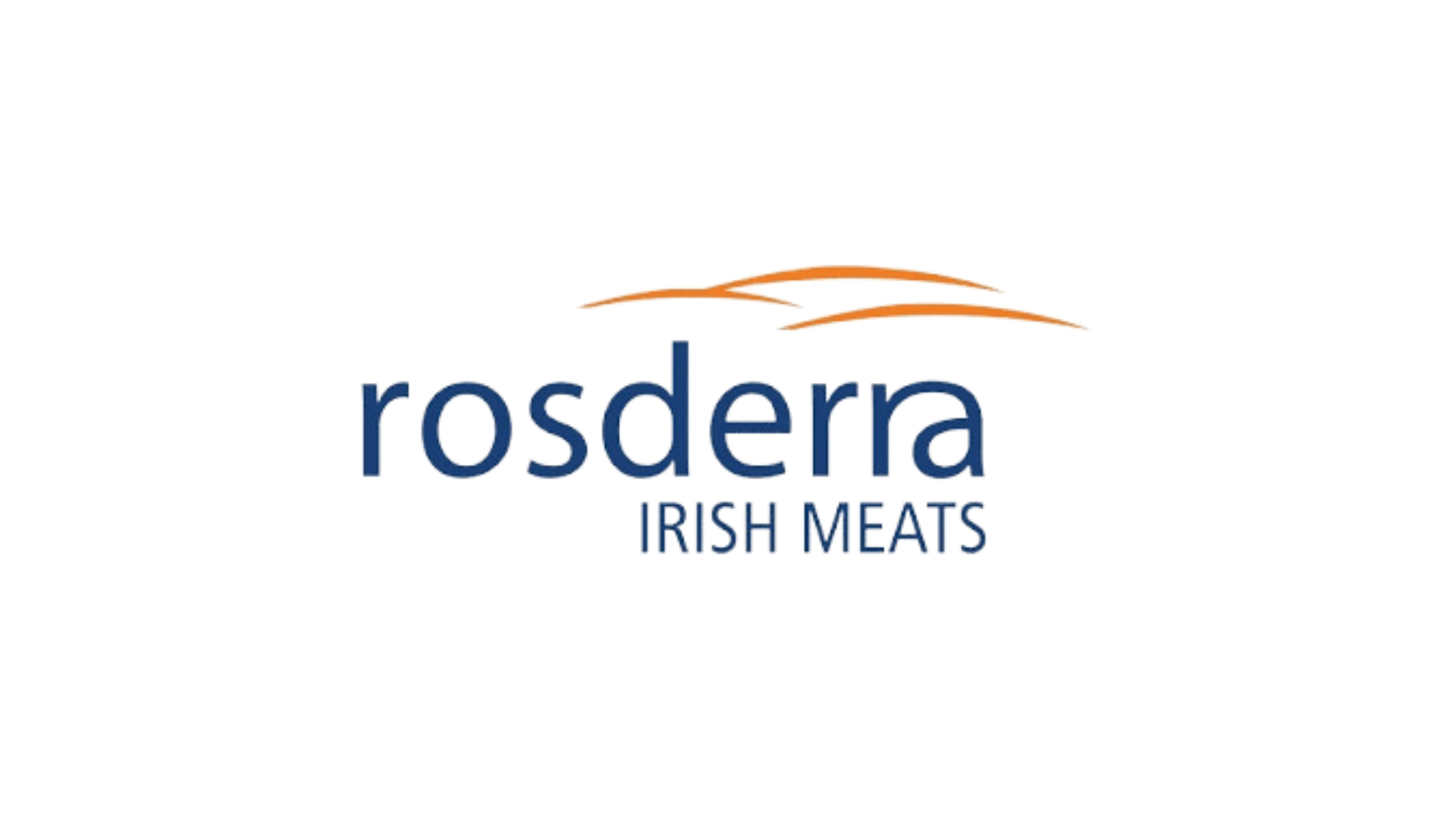 Rosderra Irish Meats logo with orange and blue graphics.