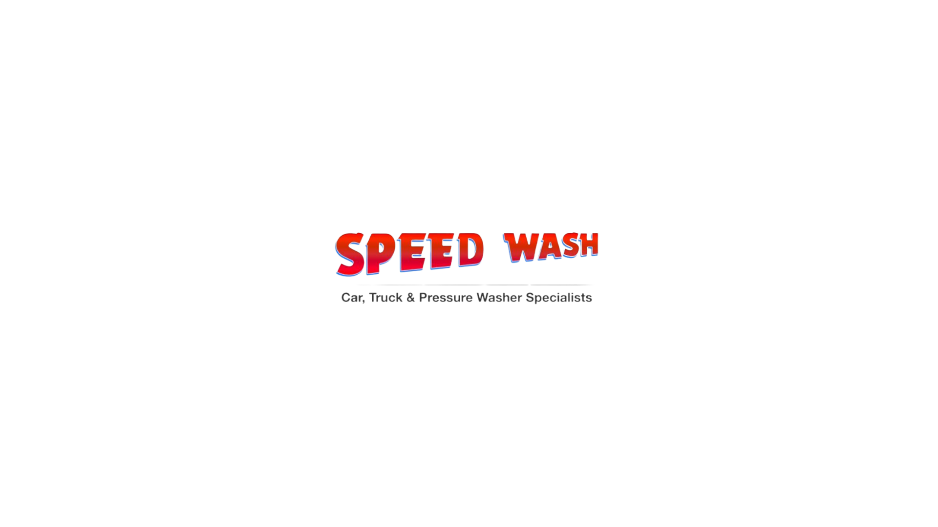 Logo reading "Speed Wash" in red with text "Car, Truck & Pressure Washer Specialists" underneath, on black background.