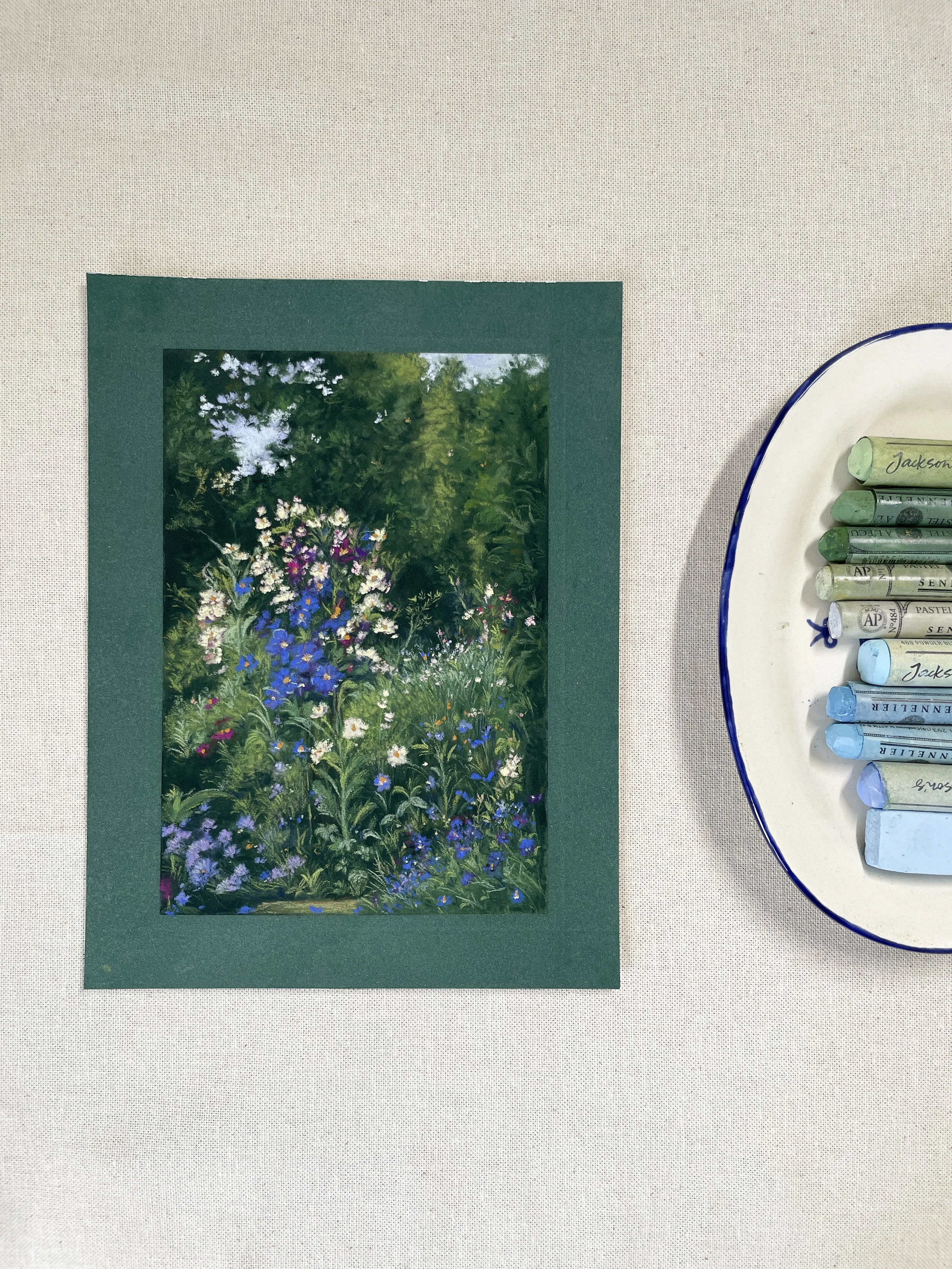 Paysage au pastel tendre, « Flora II »