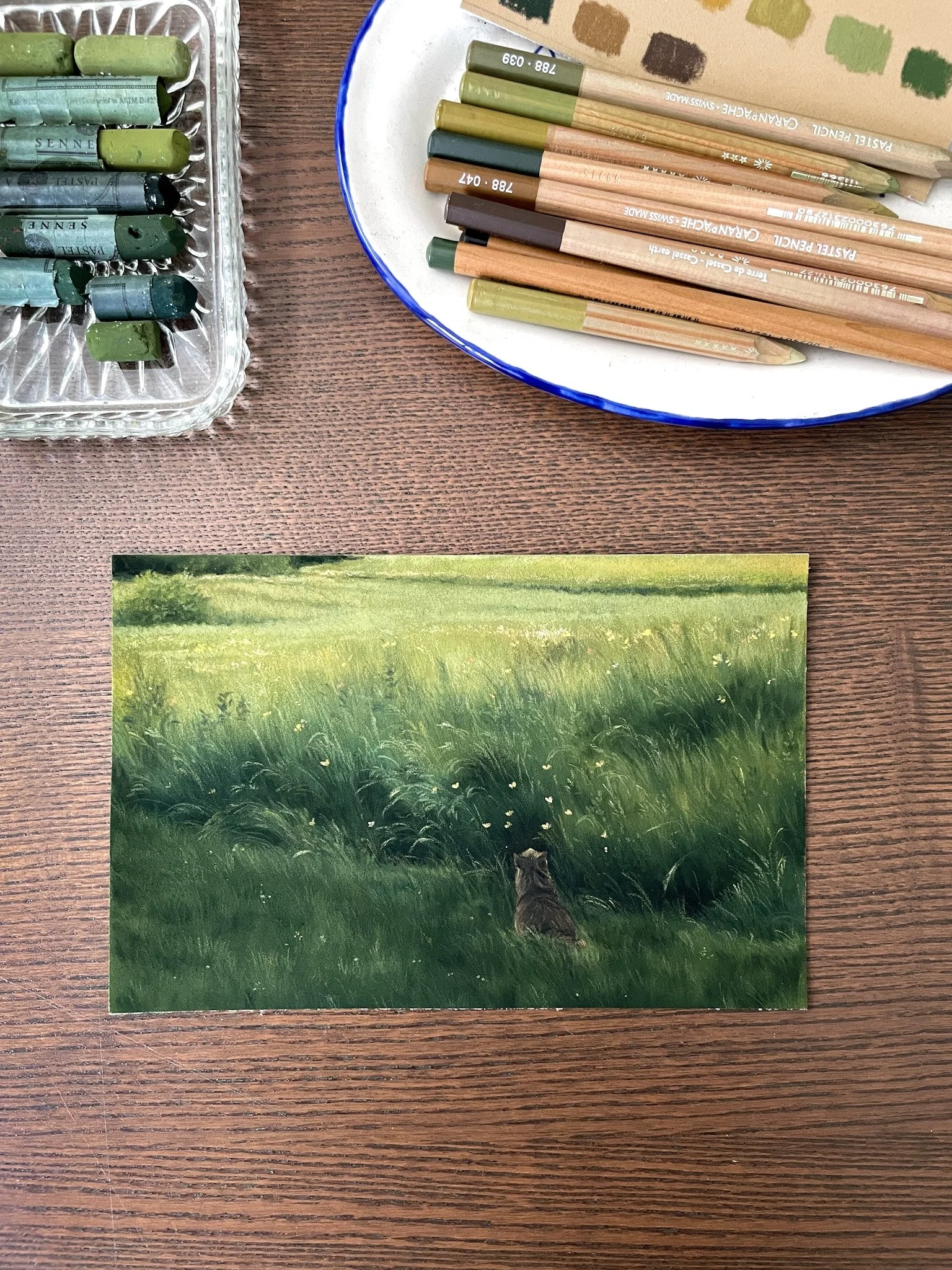 Paysage au pastel tendre, « L'arrivée du printemps »