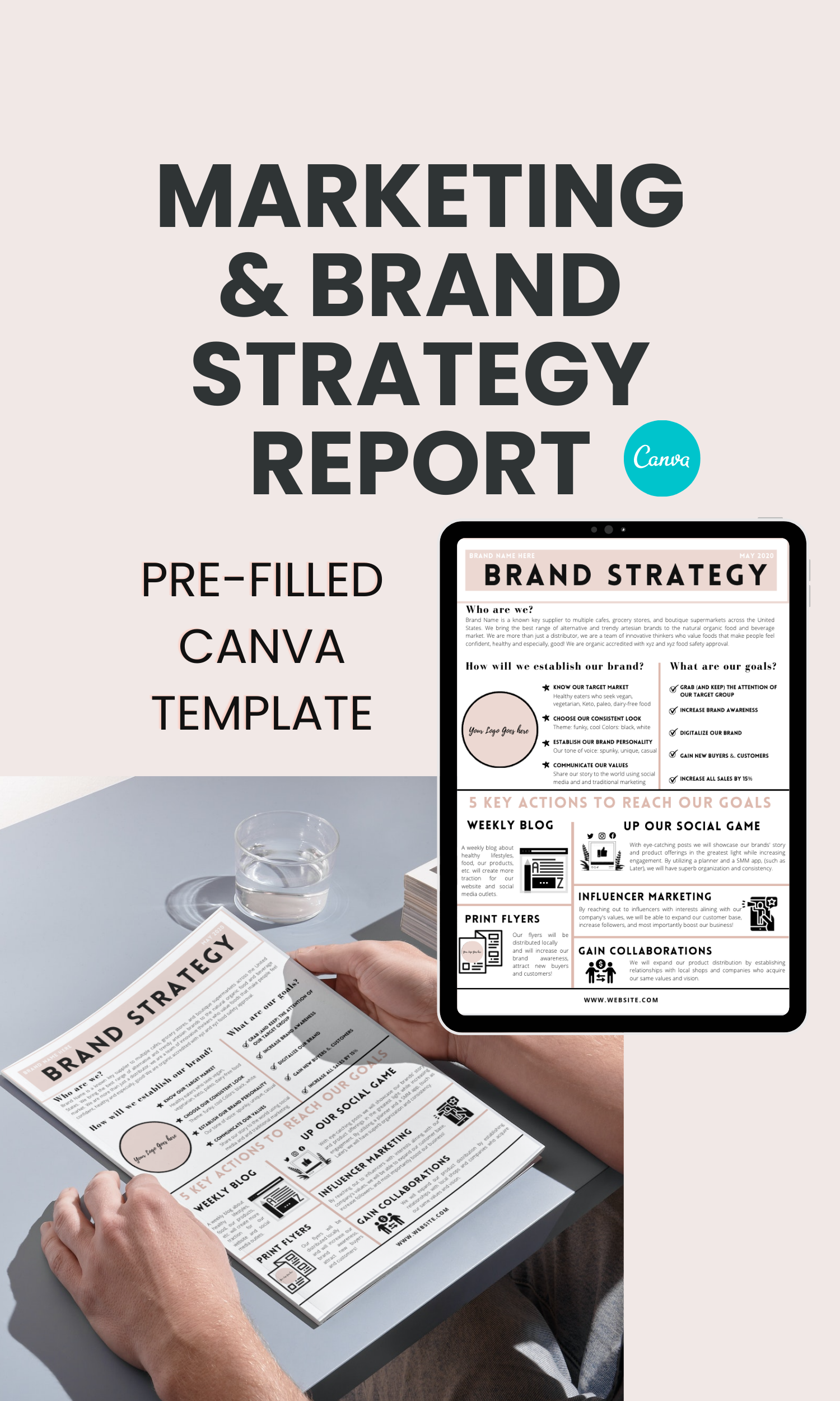 Marketing Plan Template | Marketing Strategy Template | Canva Marketing Template