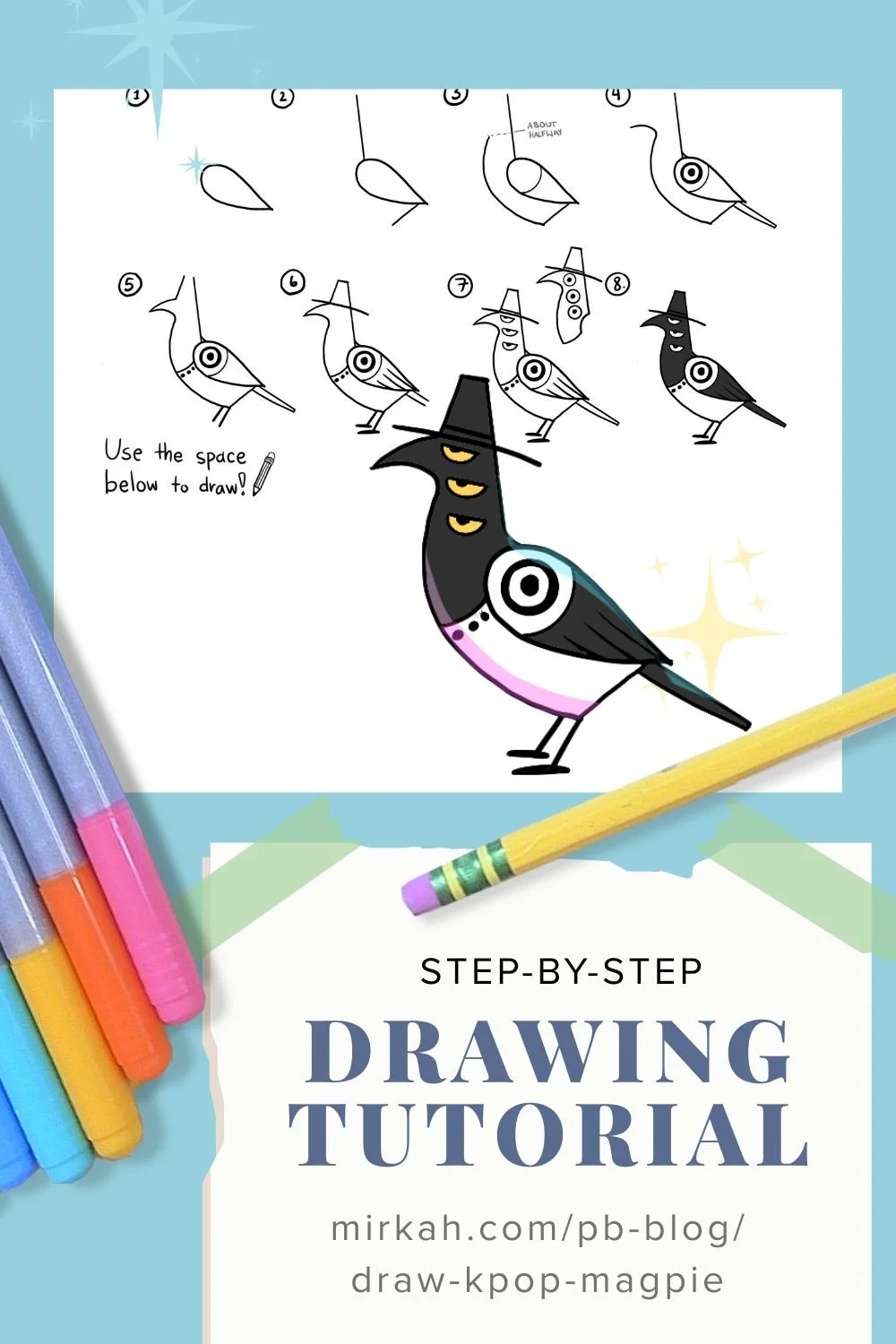 Learn to Draw a Korean Magpie Sussy from K-pop Demonhunters