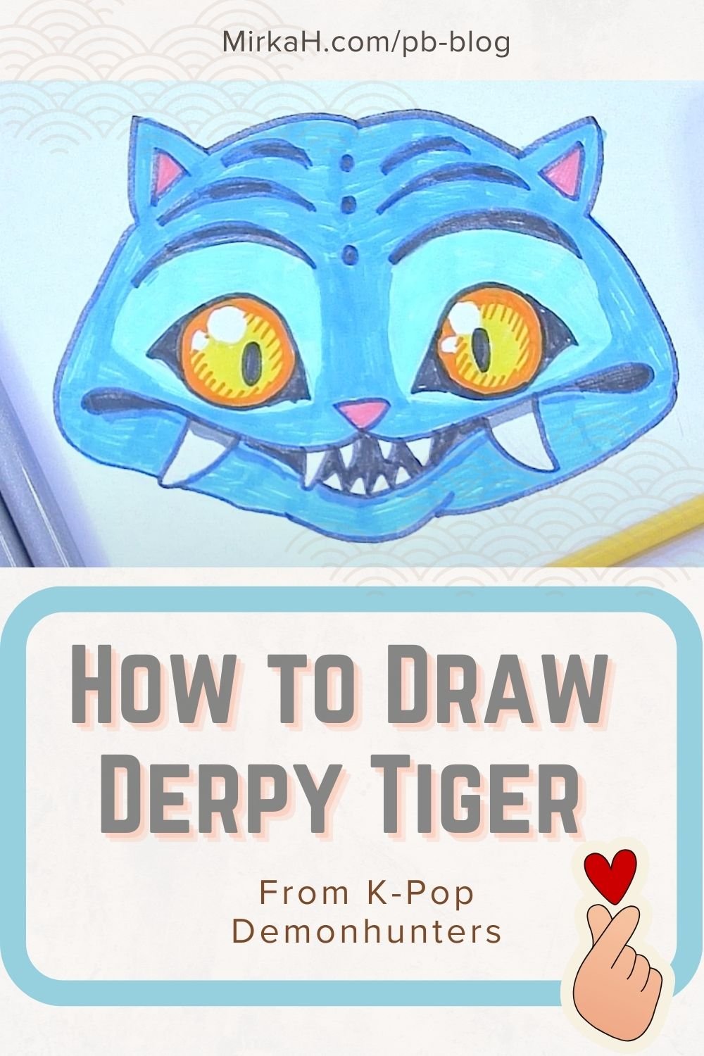 Learn to Draw a cute Korean Traditional Tiger — Mirkah