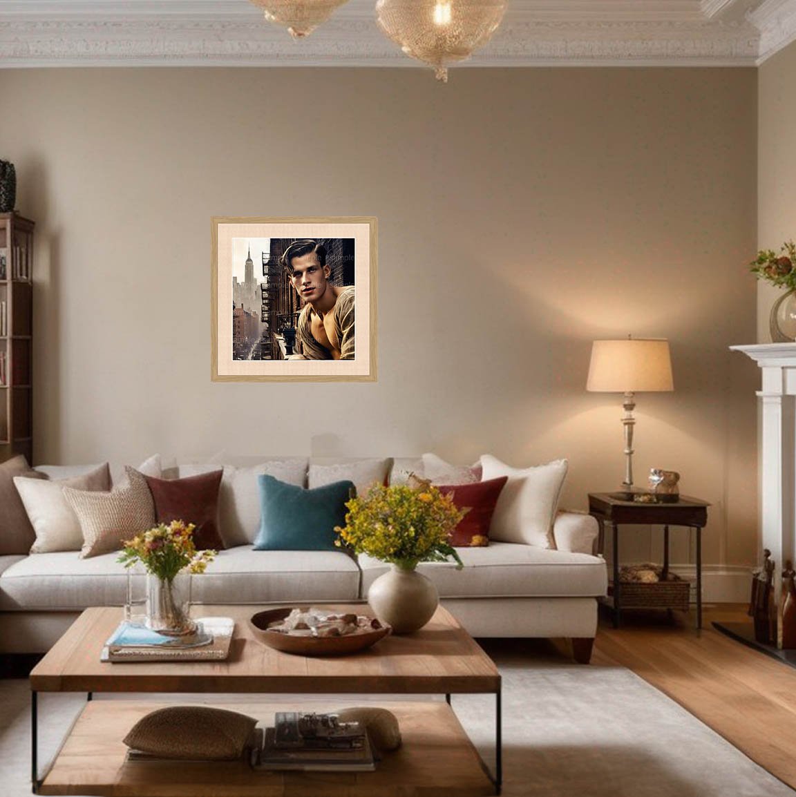 Urban Muse, AI enabled fine art print by Ronald van Erkel