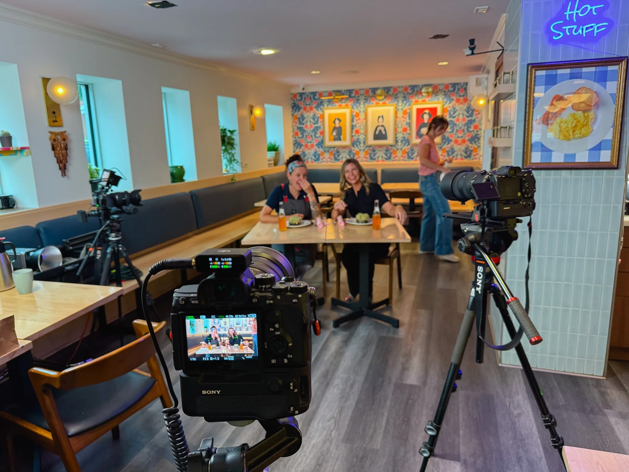 Filming Chef'n It with Carrie Baird and Tarah Runco 03.jpg