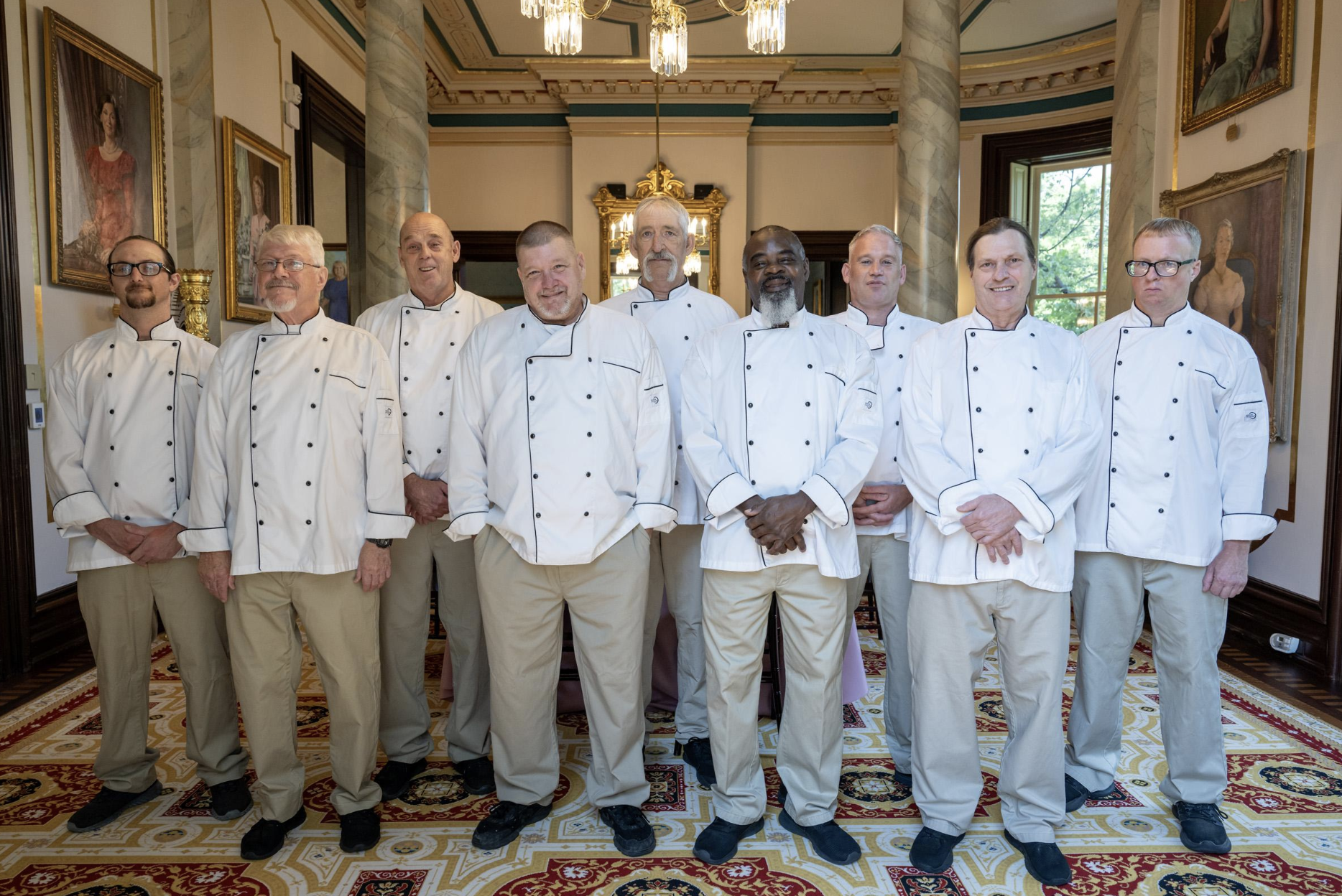 Algoa Correctional Center residents gain food-service experience and professional certification through the Missouri Governor’s Mansion work-release program.