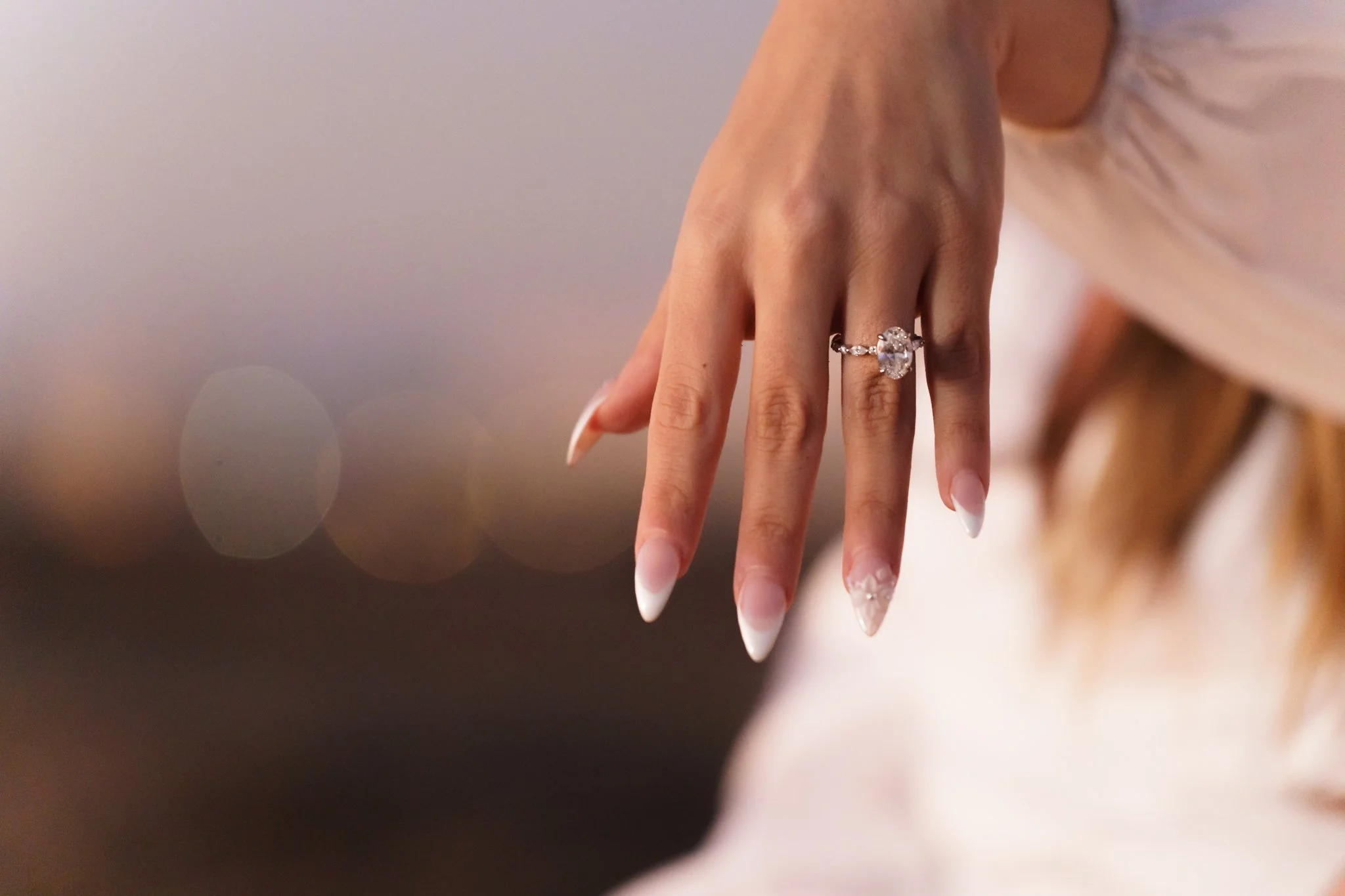 a furture brides ring shot during a session with her engagement photographer
