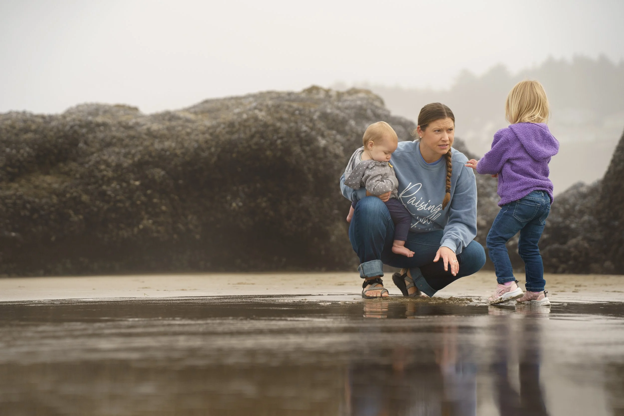 family photography session in lincoln city oregon