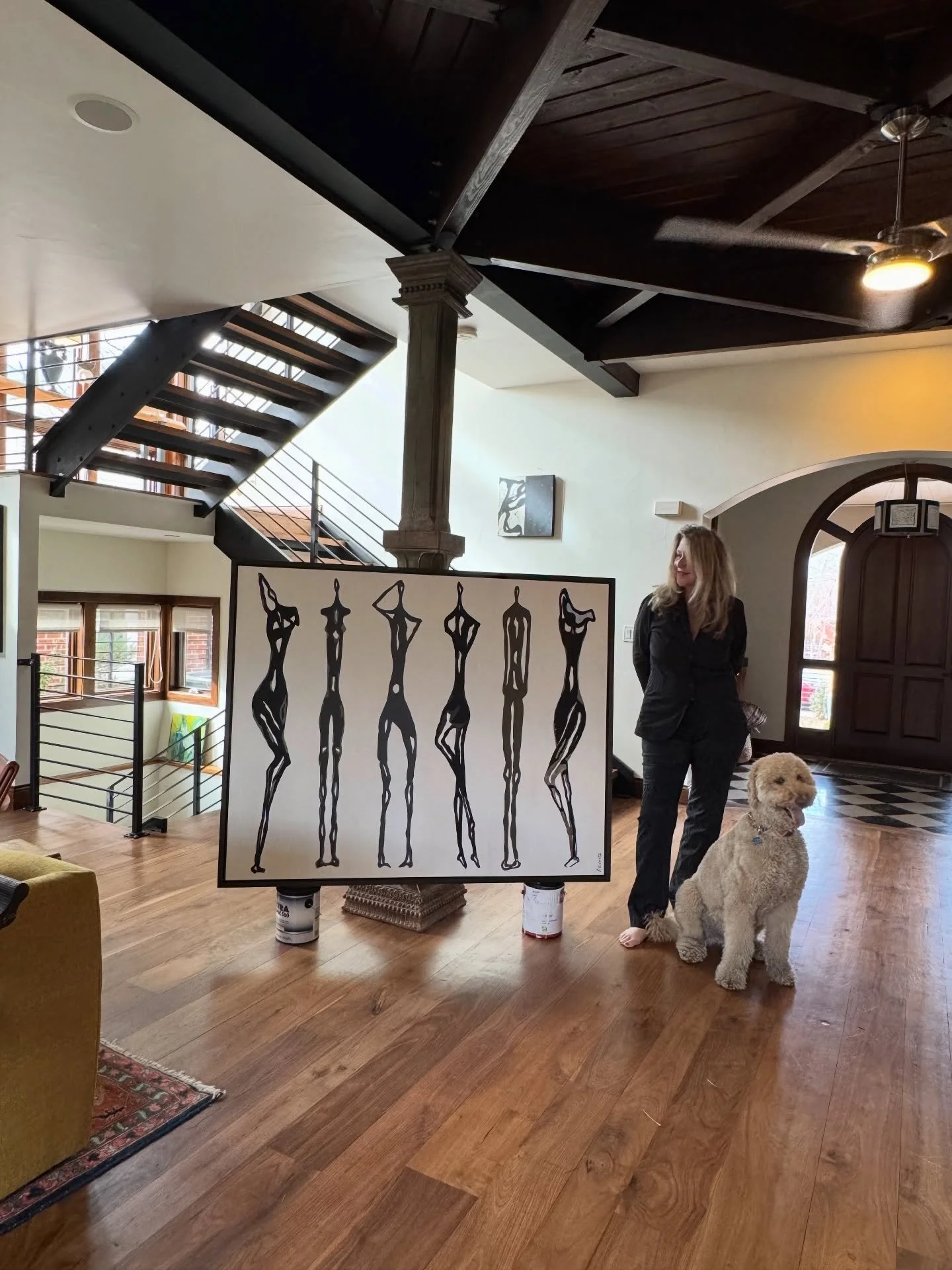 My largest Commission! Finished and delivered❣️❣️ 

6 Figures (after Giacometti)
52x62 in.
 
#figurativeabstract #womenwhopaint #coloradoartist