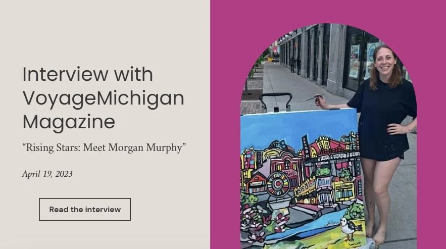 Morgan sat down with VoyageMichigan Magazine to answer questions as a featured "Rising Star" artist.