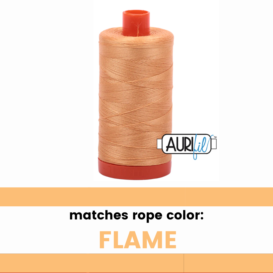 Flame - 50wt Aurifil Thread - Colorful Rope Match