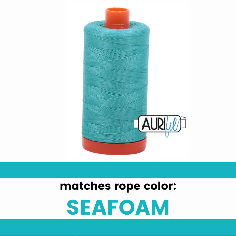 Seafoam - 50wt Aurifil Thread - Colorful Rope Match