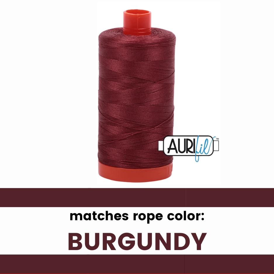 Burgundy - 50wt Aurifil Thread - Colorful Rope Match