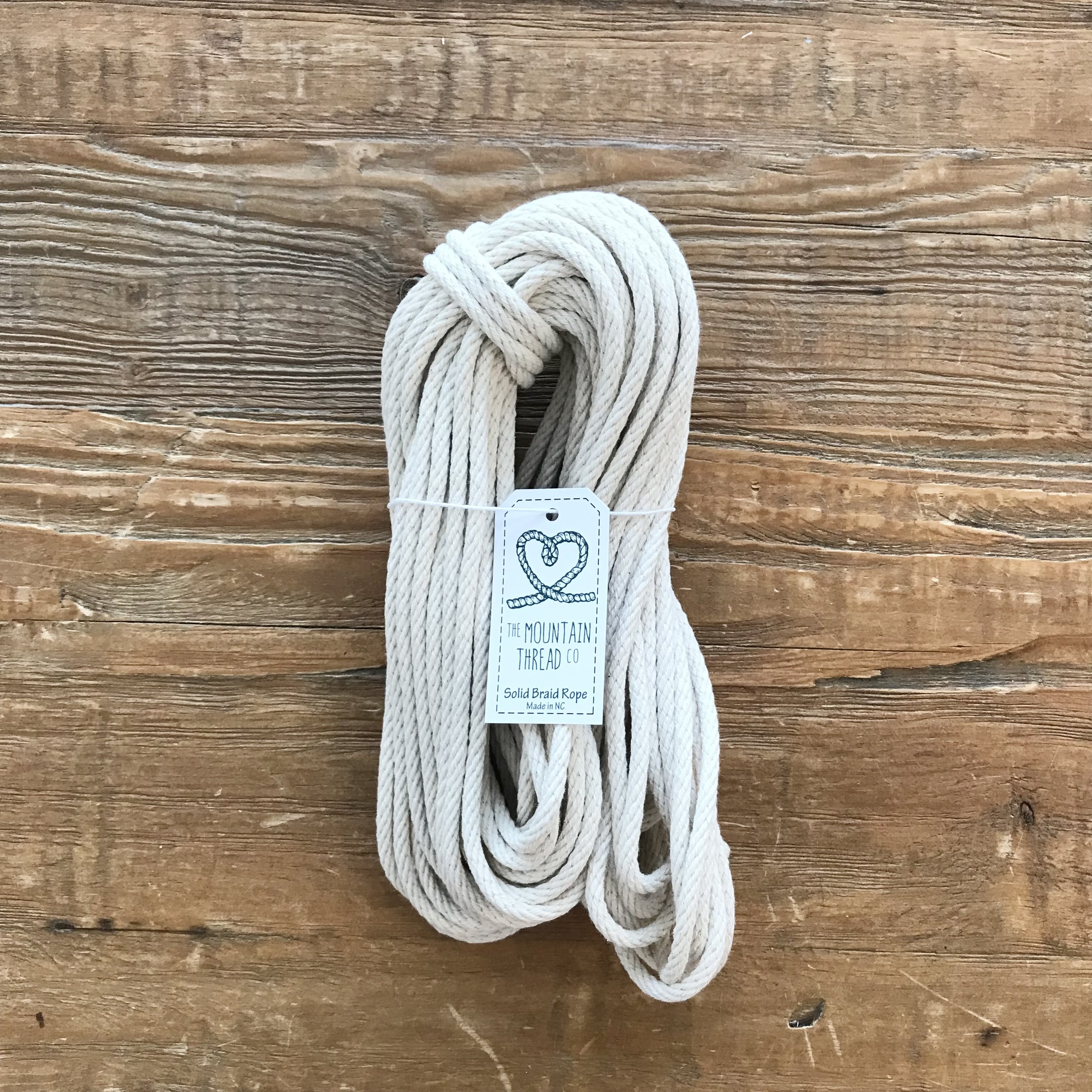 5/16 Cotton Rope By The Yard - 5 Yards - 100% Cotton Rope - Made in USA —  The Mountain Thread Company