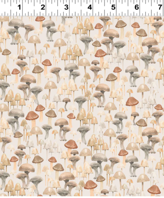 Woodland Way - Mushrooms - Light Khaki