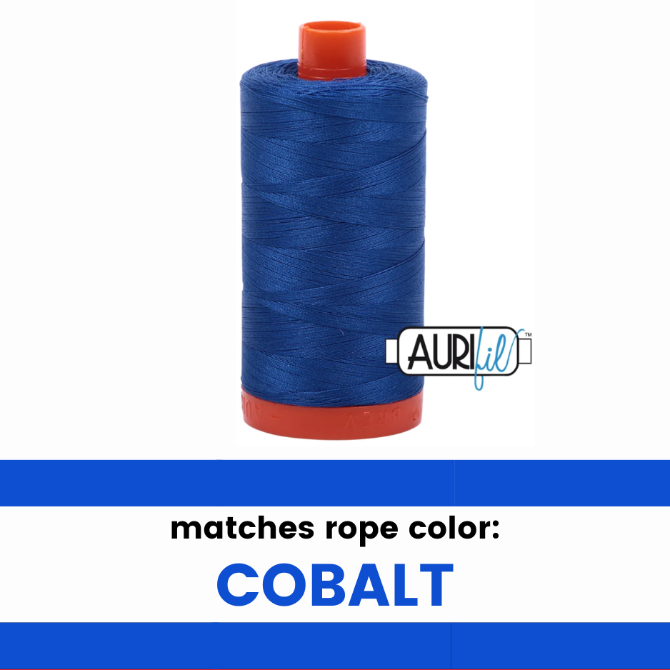 Cobalt - 50wt Aurifil Thread - Colorful Rope Match